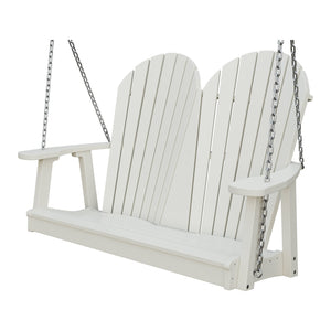 Amish Adirondack 4' Poly Hanging Swing in Ivory