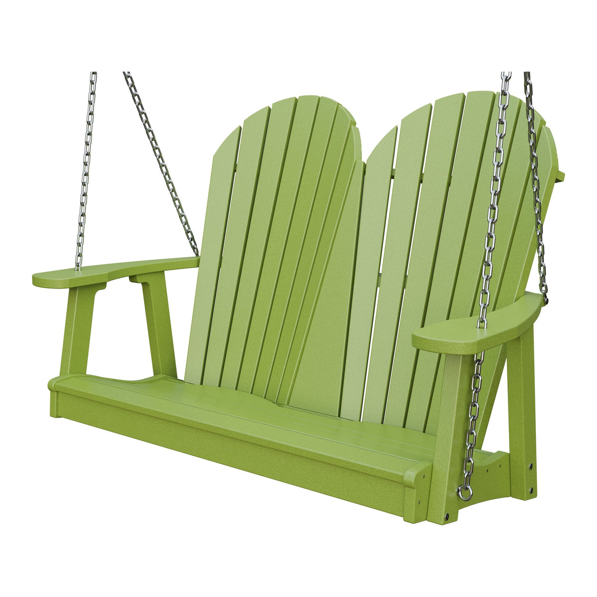 Amish Adirondack 4' Poly Hanging Swing in Tropical Lime Green