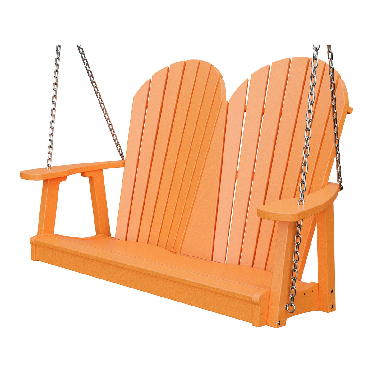Amish Adirondack 4' Poly Hanging Swing in Bright Orange