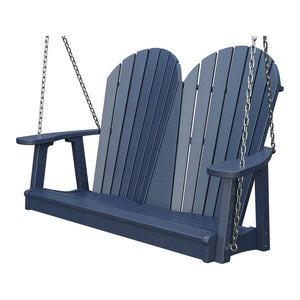 Amish Adirondack 4' Poly Hanging Swing in Patriot Blue
