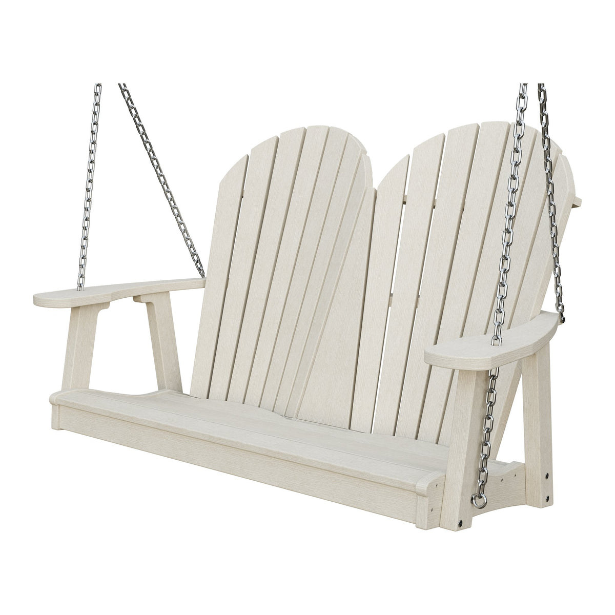 Amish Adirondack 4' Poly Hanging Swing in Seashell