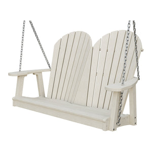 Amish Adirondack 4' Poly Hanging Swing in Seashell