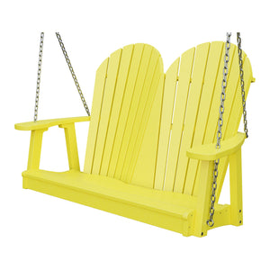 Amish Adirondack 4' Poly Hanging Swing in Lemon Yellow