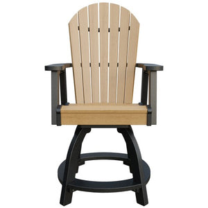 Amish Adirondack Swivel Counter-Height Rocker