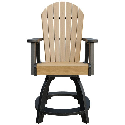 Amish Adirondack Swivel Counter Height Chair