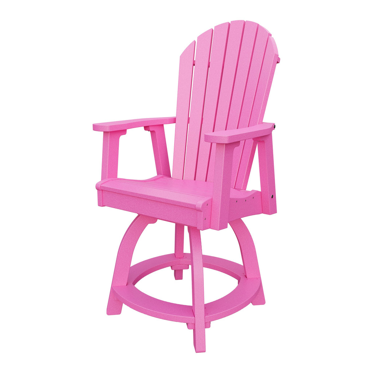Amish Adirondack Swivel Counter Height Chair in Pink