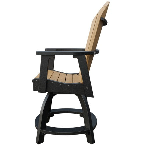 Amish Adirondack Swivel Counter-Height Rocker