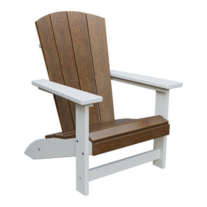 Amish Everyday Value Adirondack Chair in Antique Mahogany & White