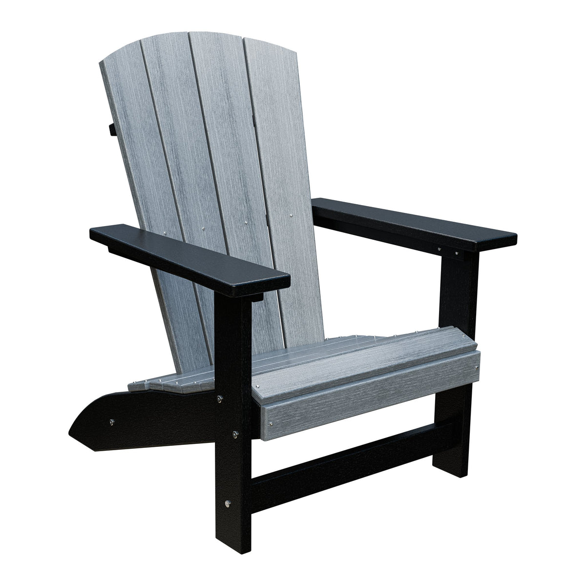 Amish Everyday Value Adirondack Chair in Driftwood Gray & Black