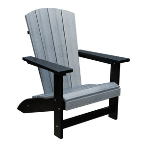Amish Everyday Value Adirondack Chair in Driftwood Gray & Black