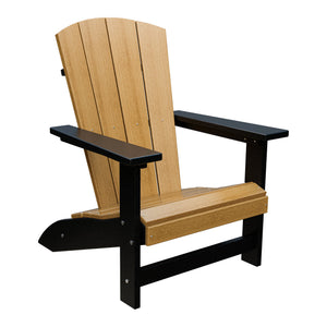 Amish Everyday Value Adirondack Chair in Natural Teak & Black