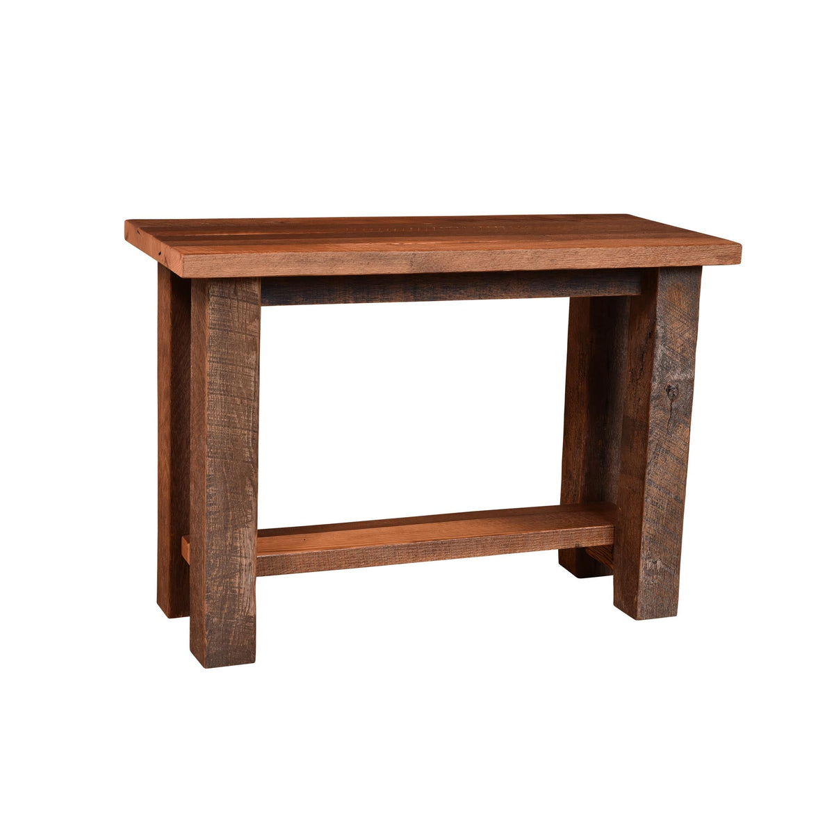Amish Malone Rustic Barnwood Sofa Table