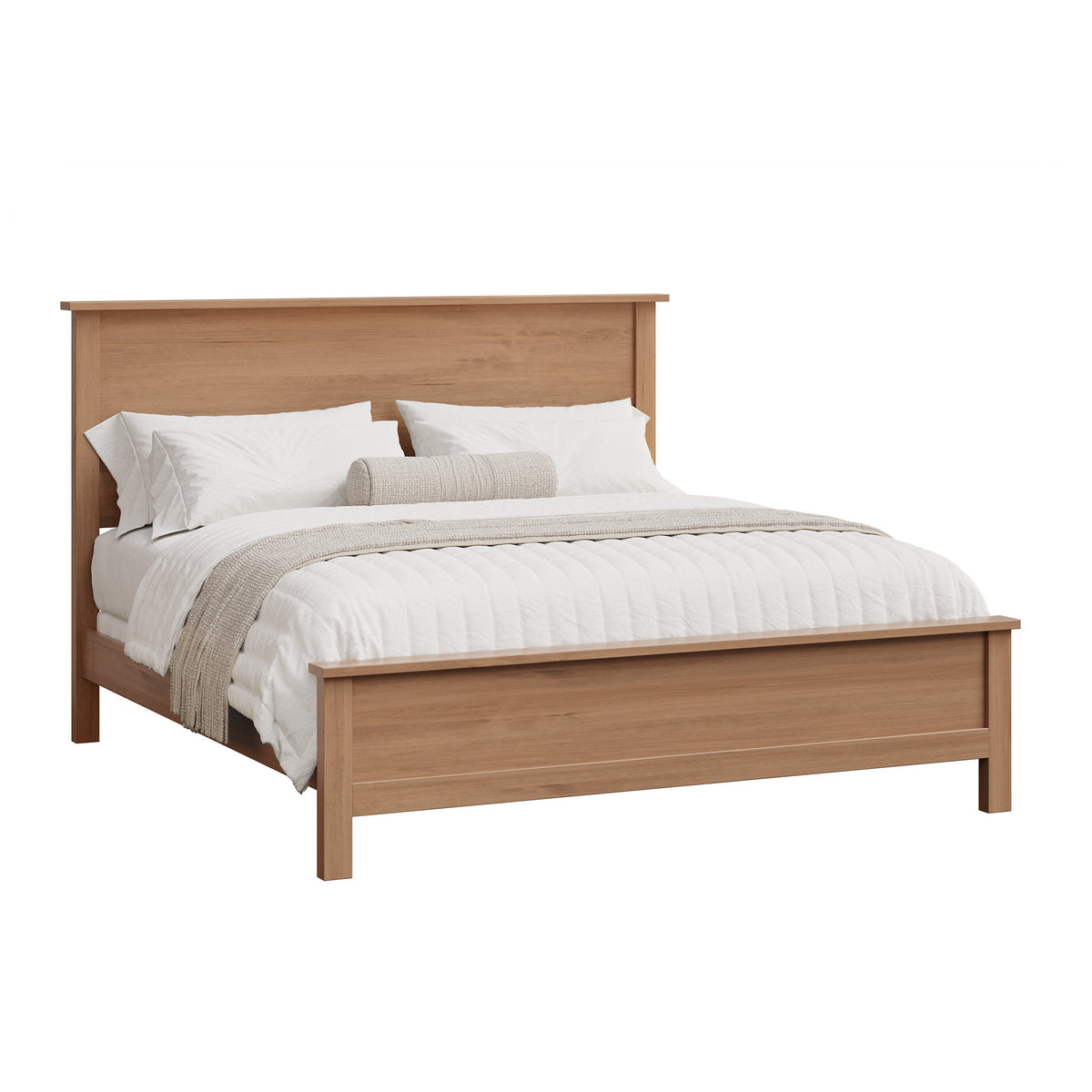 Amish Circleville Flat Panel Rustic Barnwood Bed