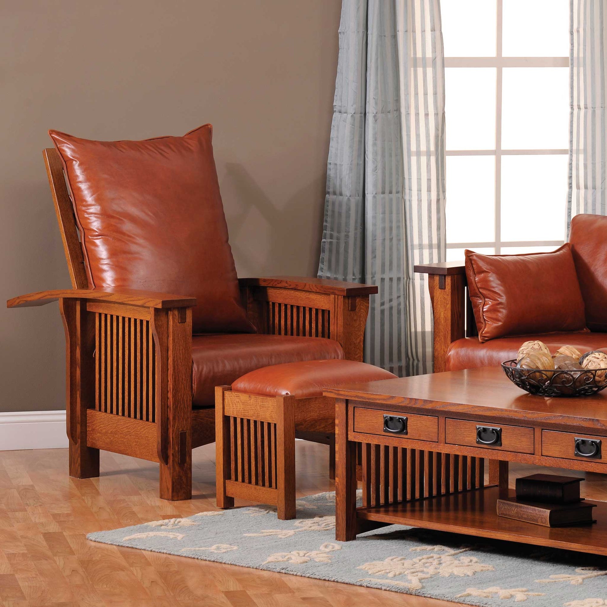 Amish Solid Wood Alamosa Reclining Morris Chair
