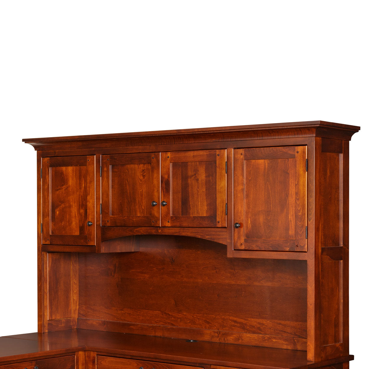Amish Sugar Grove Mission Solid Wood L-Shaped Desk with Hutch