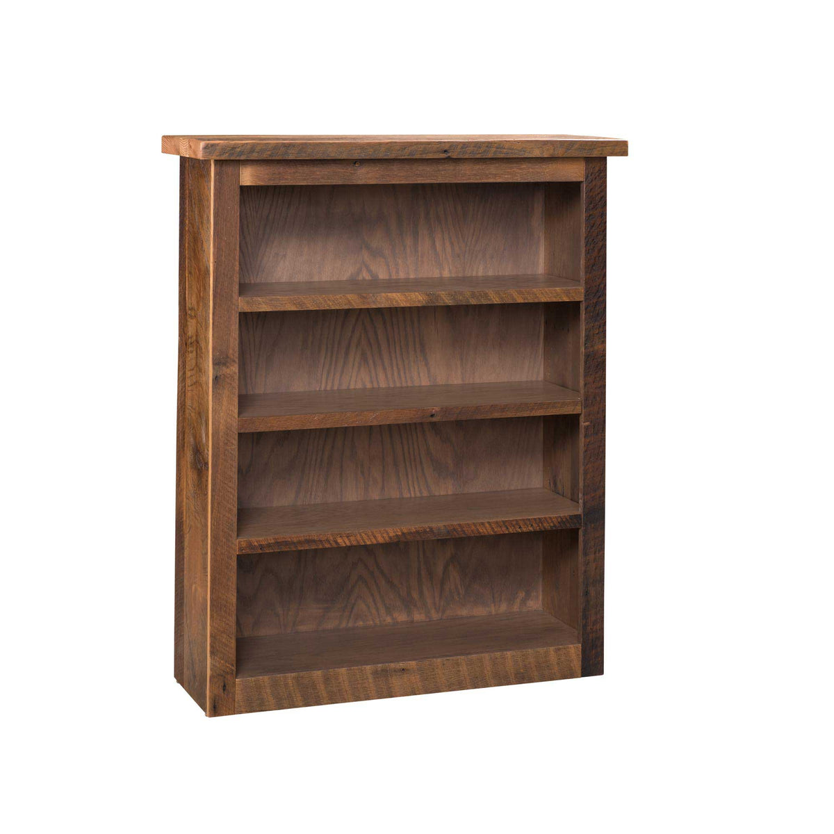 Amish Rustic Barnwood 48"h Bookshelf (3-Shelf)