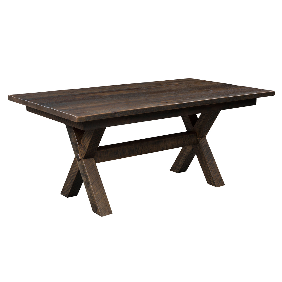 Amish Bakewell Rustic Barnwood Solid Top Table