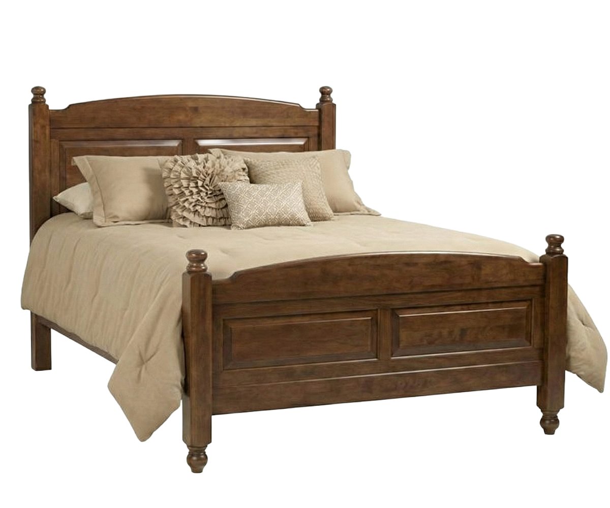 Amish Nantucket Cottage Solid Wood Raised Panel Bed