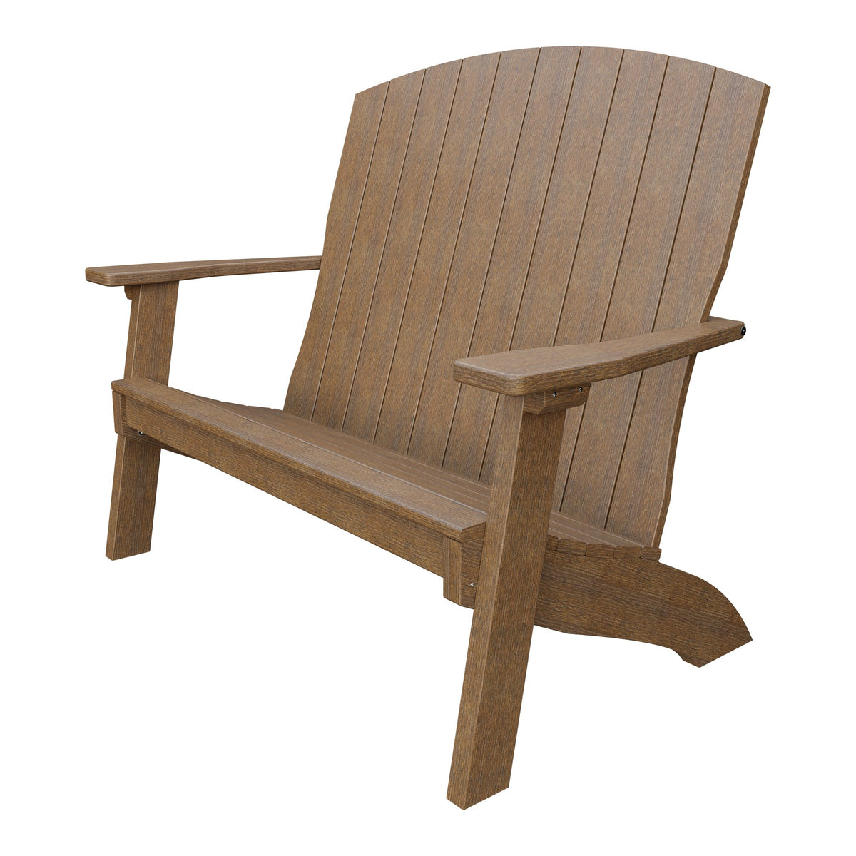 Amish Coastal 4' Patio Bench in Antique Mahogany