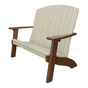 Amish Coastal 4' Patio Bench in Birchwood & Tudor Brown