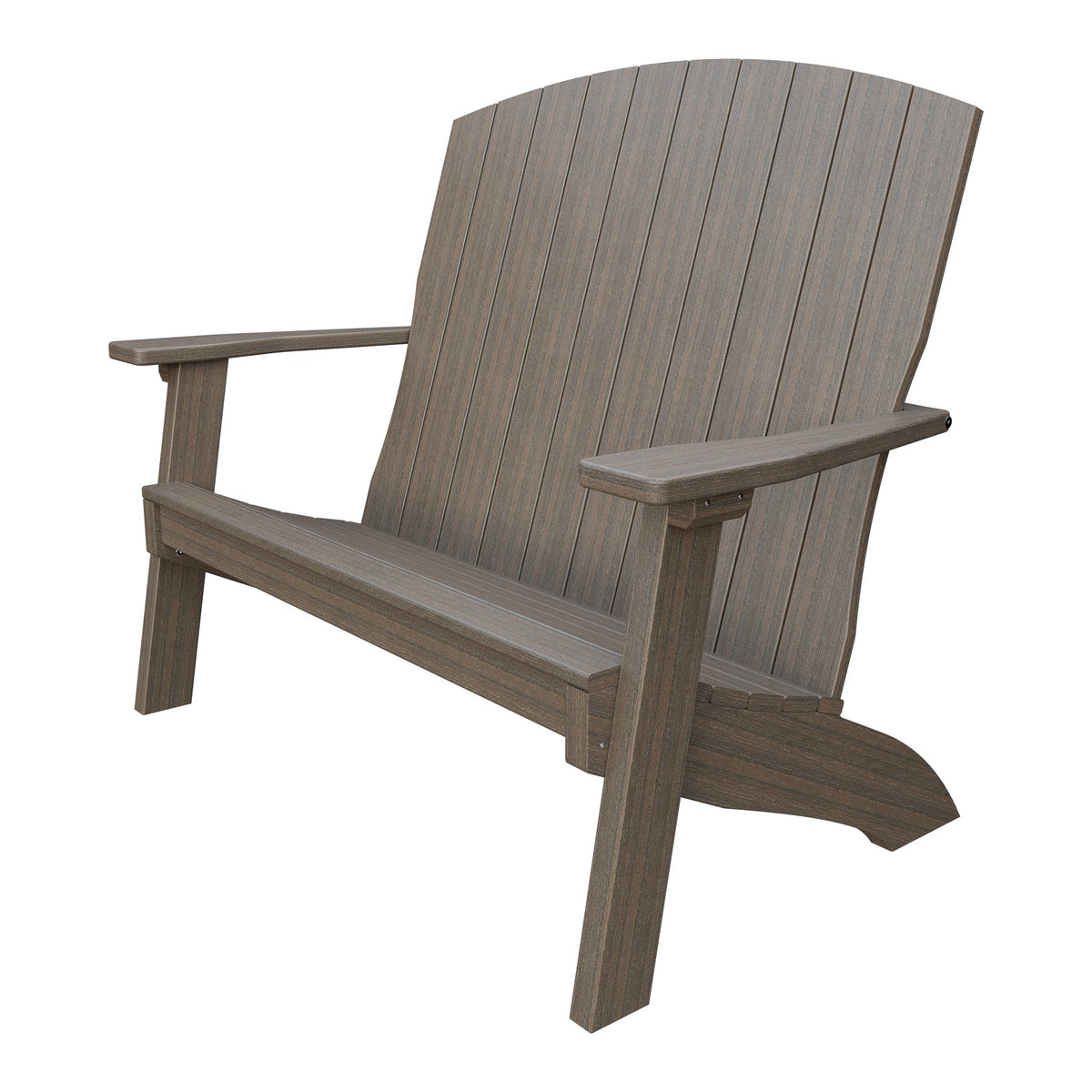 Amish Coastal 4' Patio Bench in Brazilian Walnut