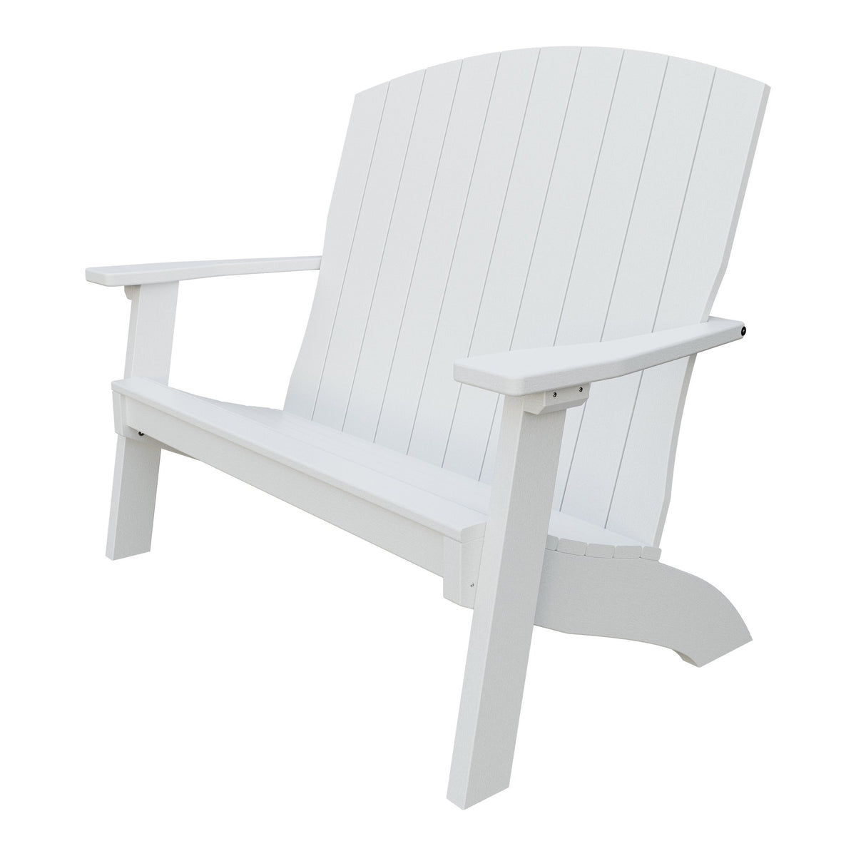 Amish Coastal 4' Patio Bench in Bright White