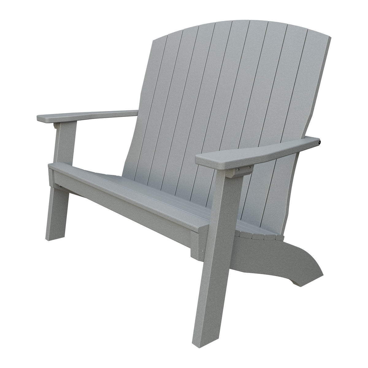 Amish Coastal 4' Patio Bench in Light Gray