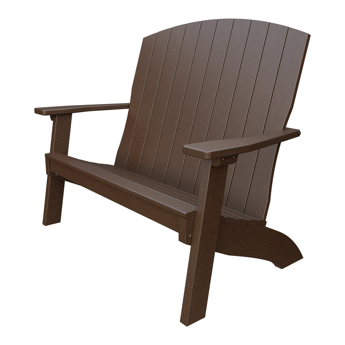 Amish Coastal 4' Patio Bench in Milwaukee Brown