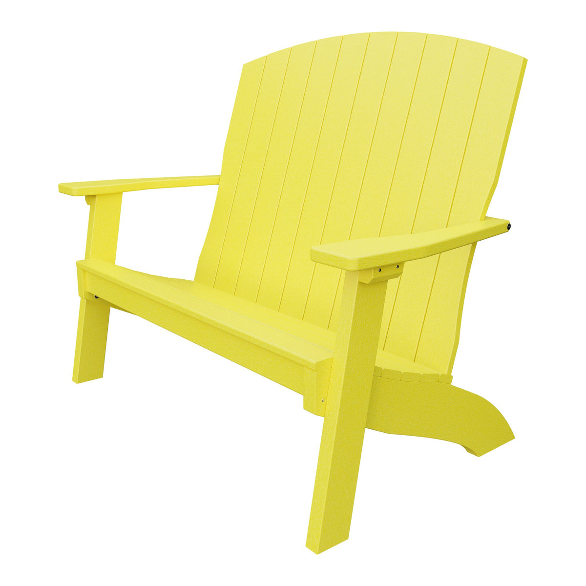 Amish Coastal 4' Patio Bench in Lemon Yellow