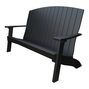 Amish Coastal 5' Poly Patio Bench in Black