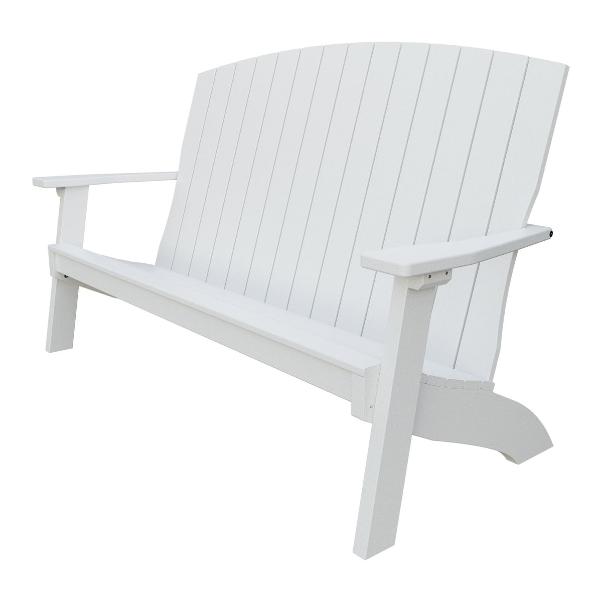 Amish Coastal 5' Poly Patio Bench in Bright White