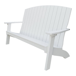 Amish Coastal 5' Poly Patio Bench in Bright White