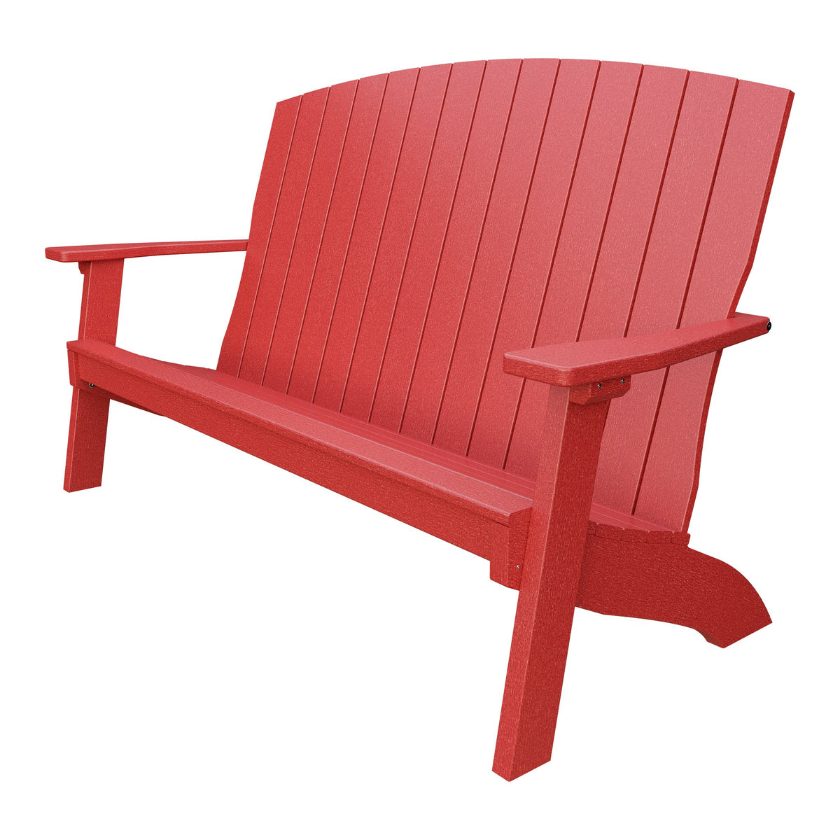 Amish Coastal 5' Poly Patio Bench in Cardinal Red