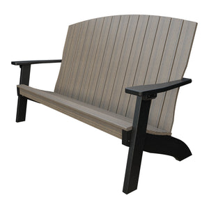 Amish Coastal 5' Poly Patio Bench in Coastal Gray & Black