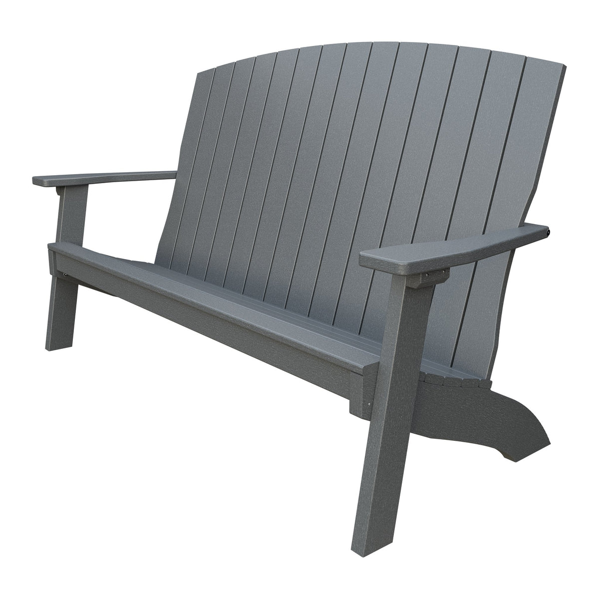 Amish Coastal 5' Poly Patio Bench in Gray