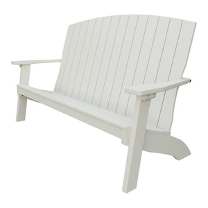 Amish Coastal 5' Poly Patio Bench in Ivory