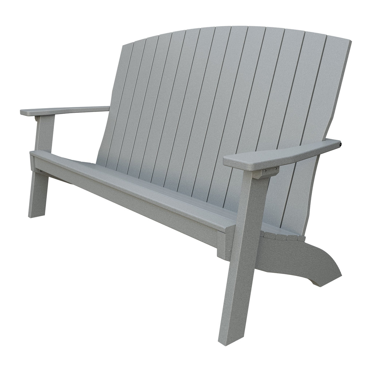 Amish Coastal 5' Poly Patio Bench in Light Gray
