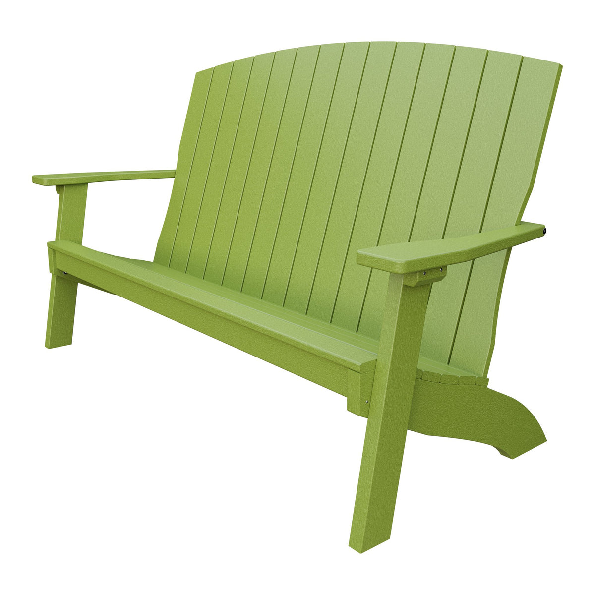 Amish Coastal 5' Poly Patio Bench in Tropical Lime Green