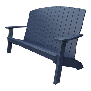 Amish Coastal 5' Poly Patio Bench in Patriot Blue