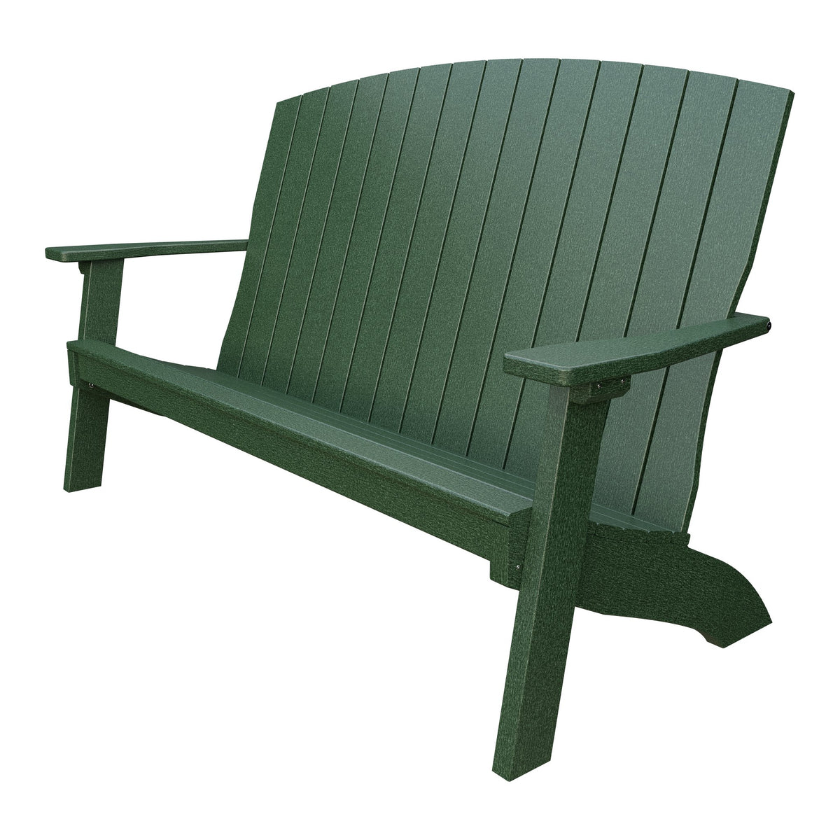 Amish Coastal 5' Poly Patio Bench in Turf Green