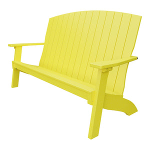 Amish Coastal 5' Poly Patio Bench in Lemon Yellow