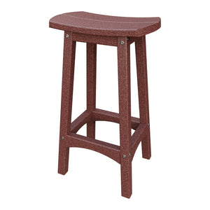 Amish Coastal Fanback Patio Barstool in Cherrywood