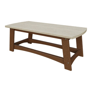 Amish Coastal Poly Coffee Table in Birchwood & Tudor Brown
