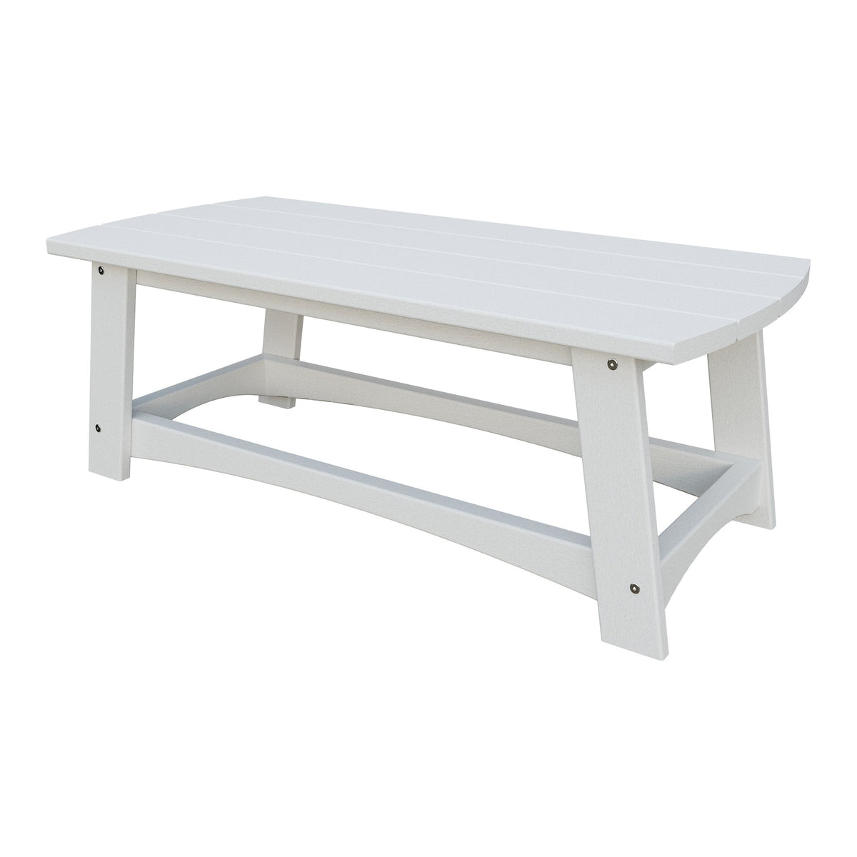Amish Coastal Poly Coffee Table in Bright White