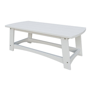 Amish Coastal Poly Coffee Table in Bright White