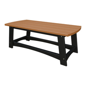 Amish Coastal Poly Coffee Table in Cedar & Black