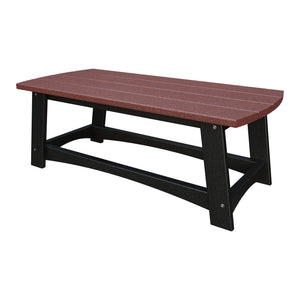 Amish Coastal Poly Coffee Table in Cherrywood & Black