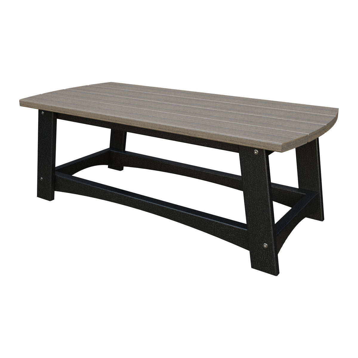 Amish Coastal Poly Coffee Table in Coastal Gray & Black