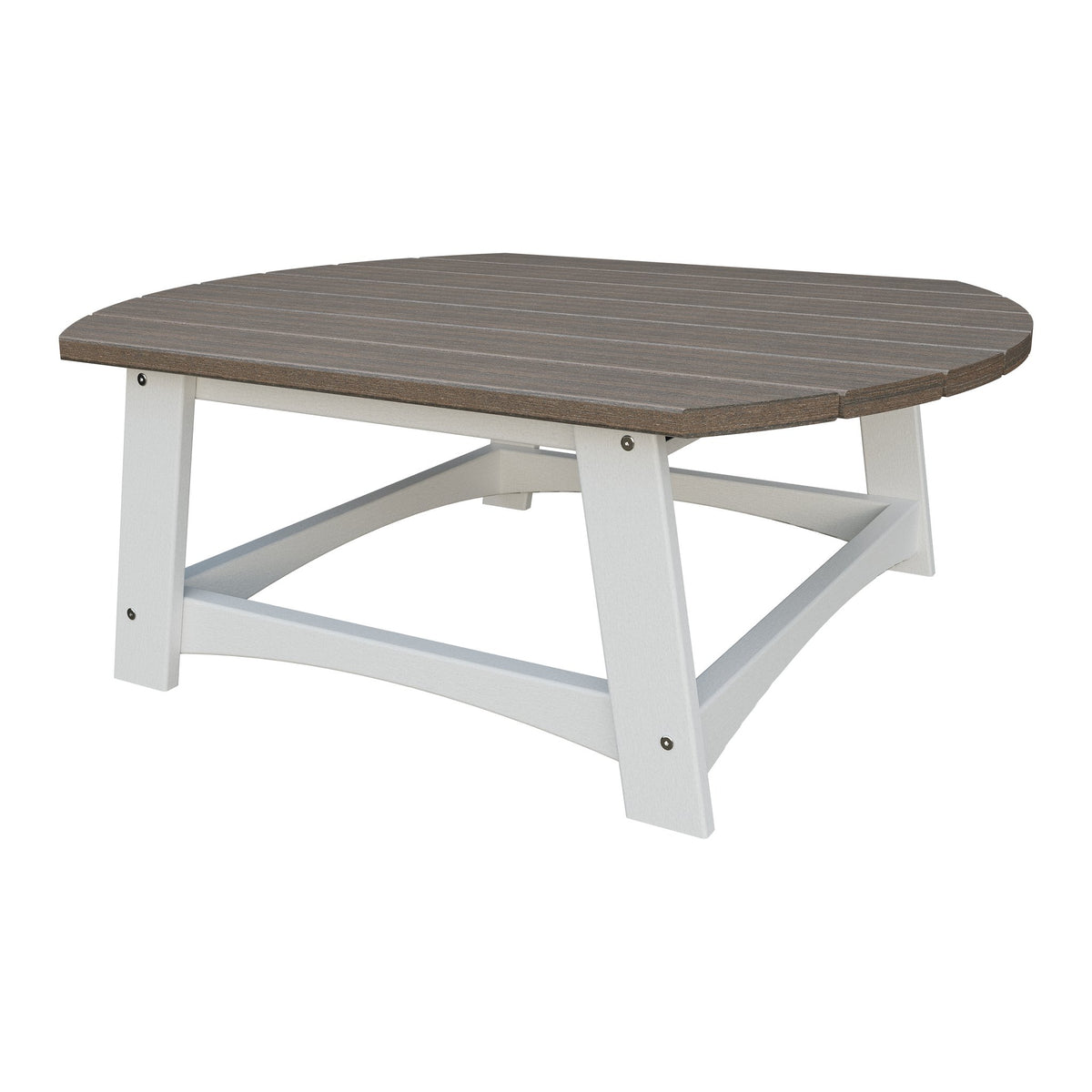 Amish Coastal Conversation Table in Brazilian Walnut & White