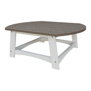 Amish Coastal Conversation Table in Brazilian Walnut & White